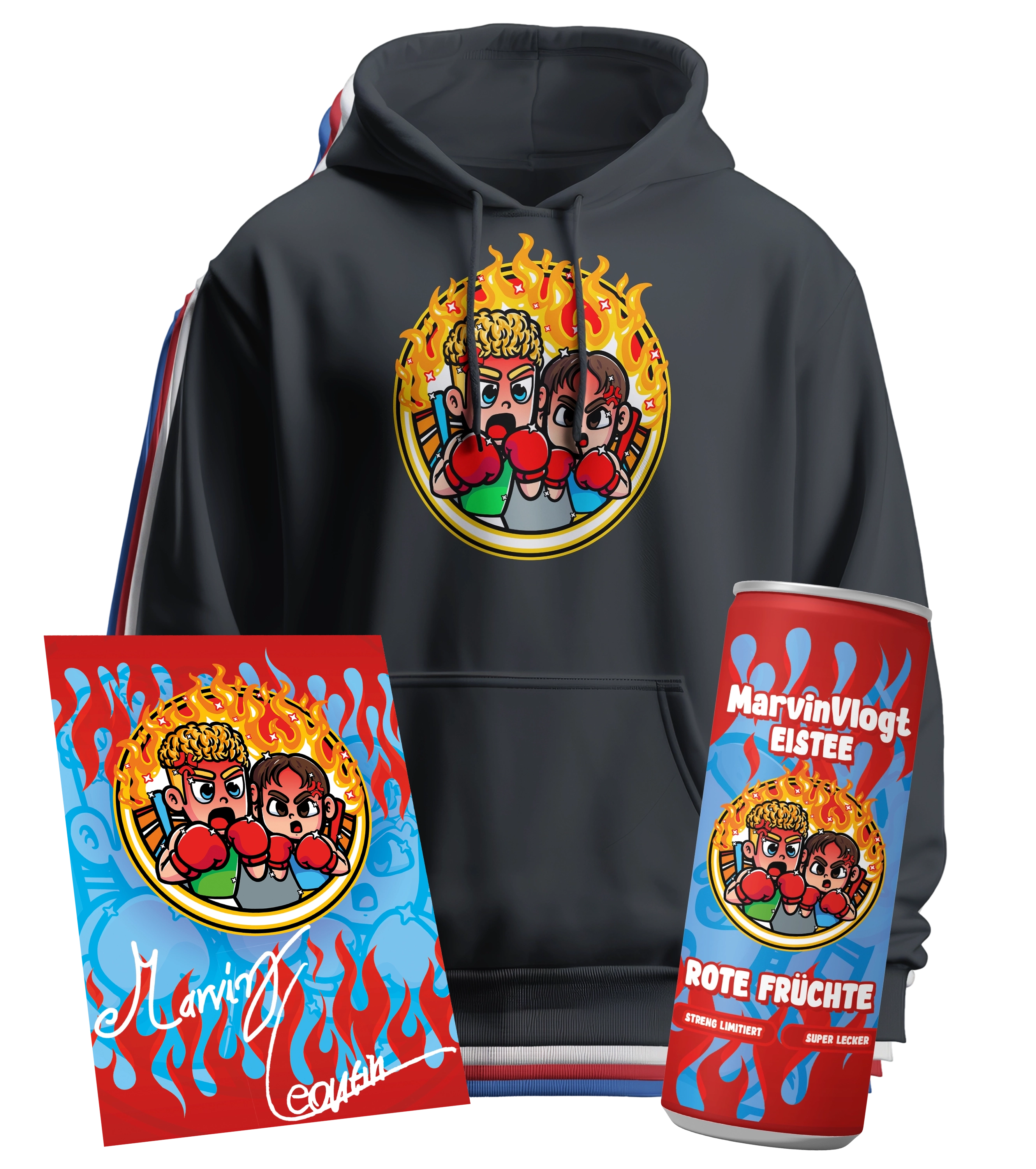 MarvinVlogt Song Bundle - Hoodie + Drink + Autogrammkarte