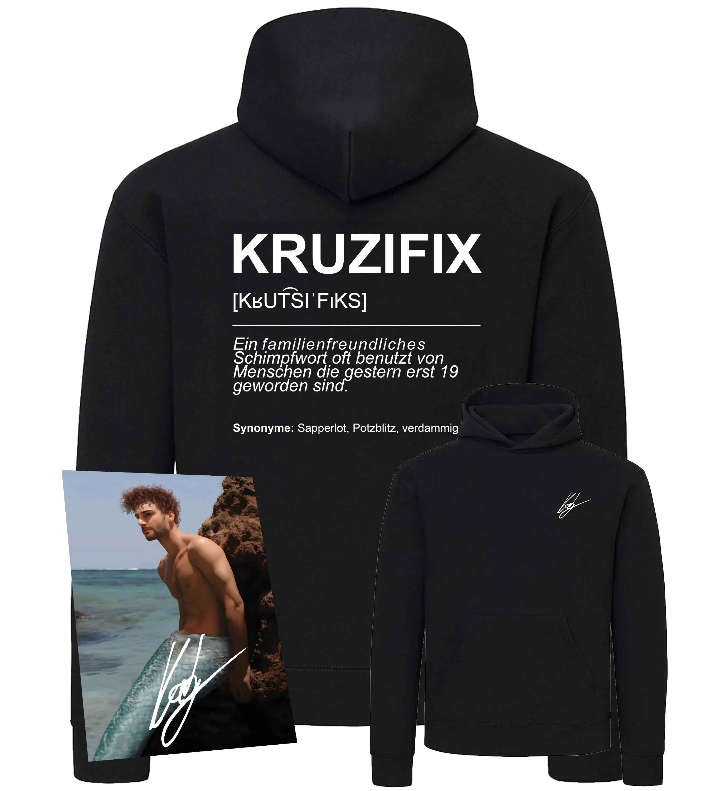ItsKaby - Hoodie + Autogrammkarte - Kruzifix
