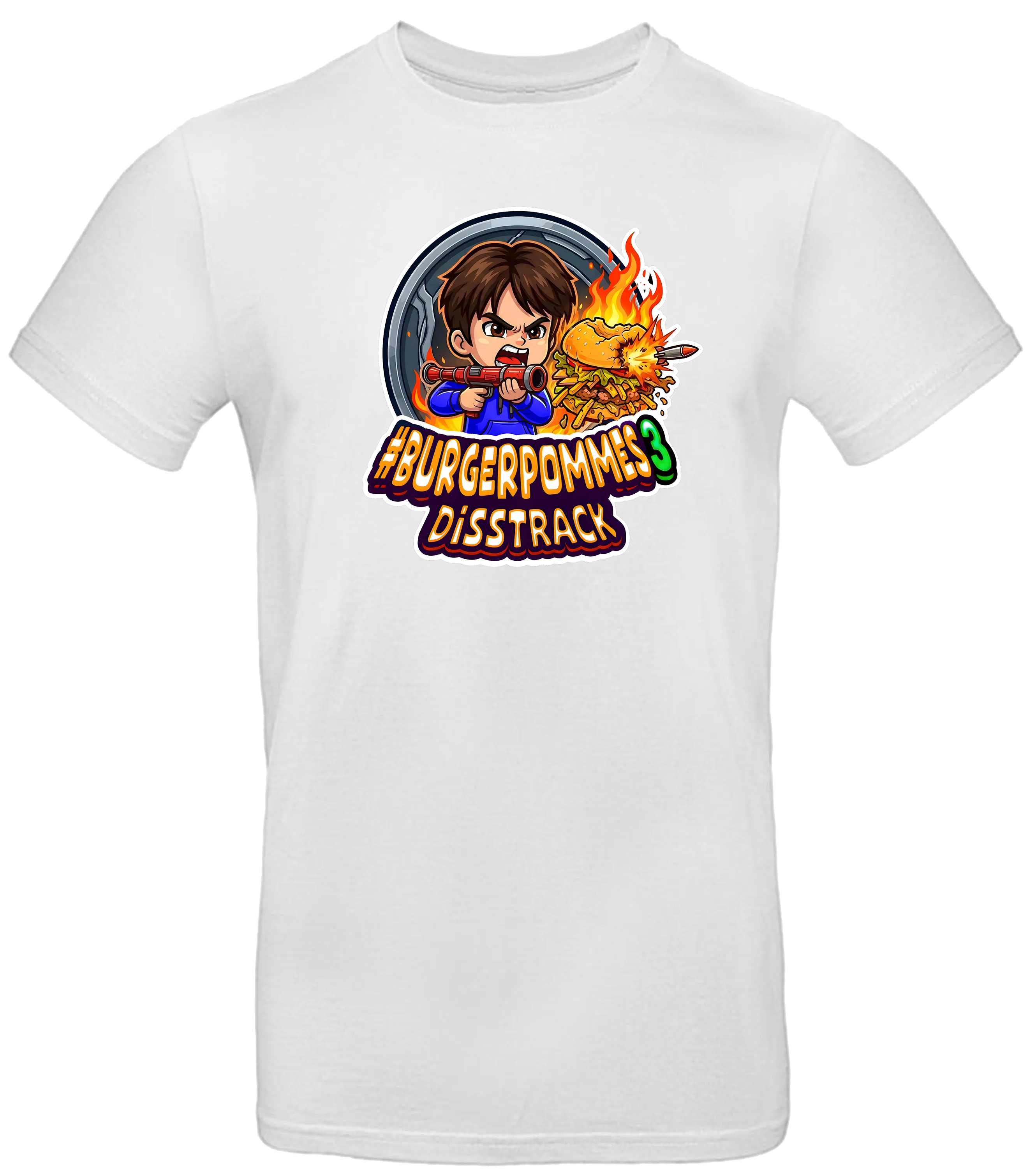 MarvinVlogt x Leontin - #BURGERPOMMES 3 Disstrack - T-Shirt, Turnbeutel & Autogrammkarte