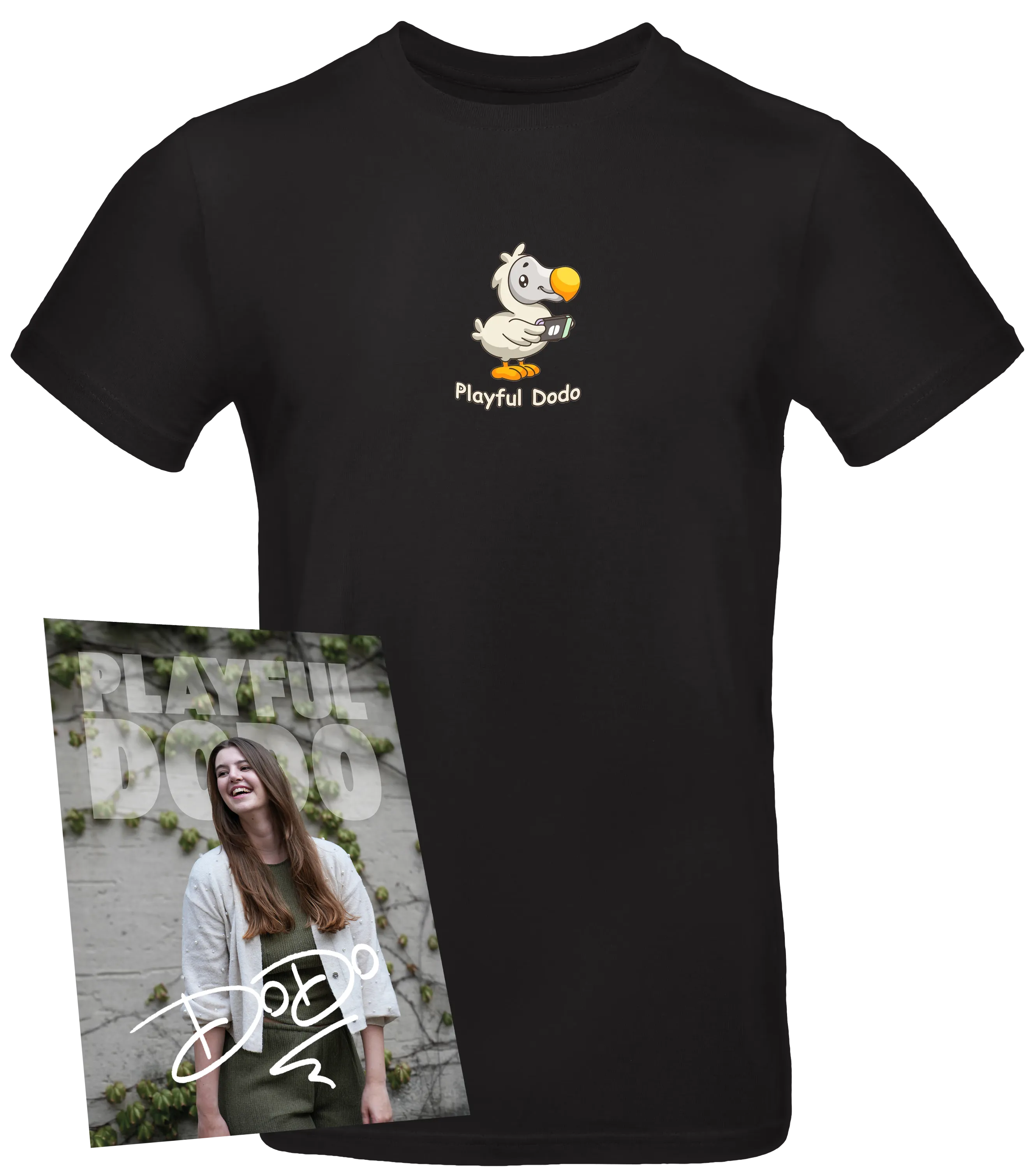 PlayfulDodo - T-Shirt + Autogrammkarte - Playful Dodo - Schwarz
