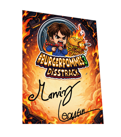 MarvinVlogt x Leontin - #BURGERPOMMES 3 Disstrack - T-Shirt, Turnbeutel & Autogrammkarte
