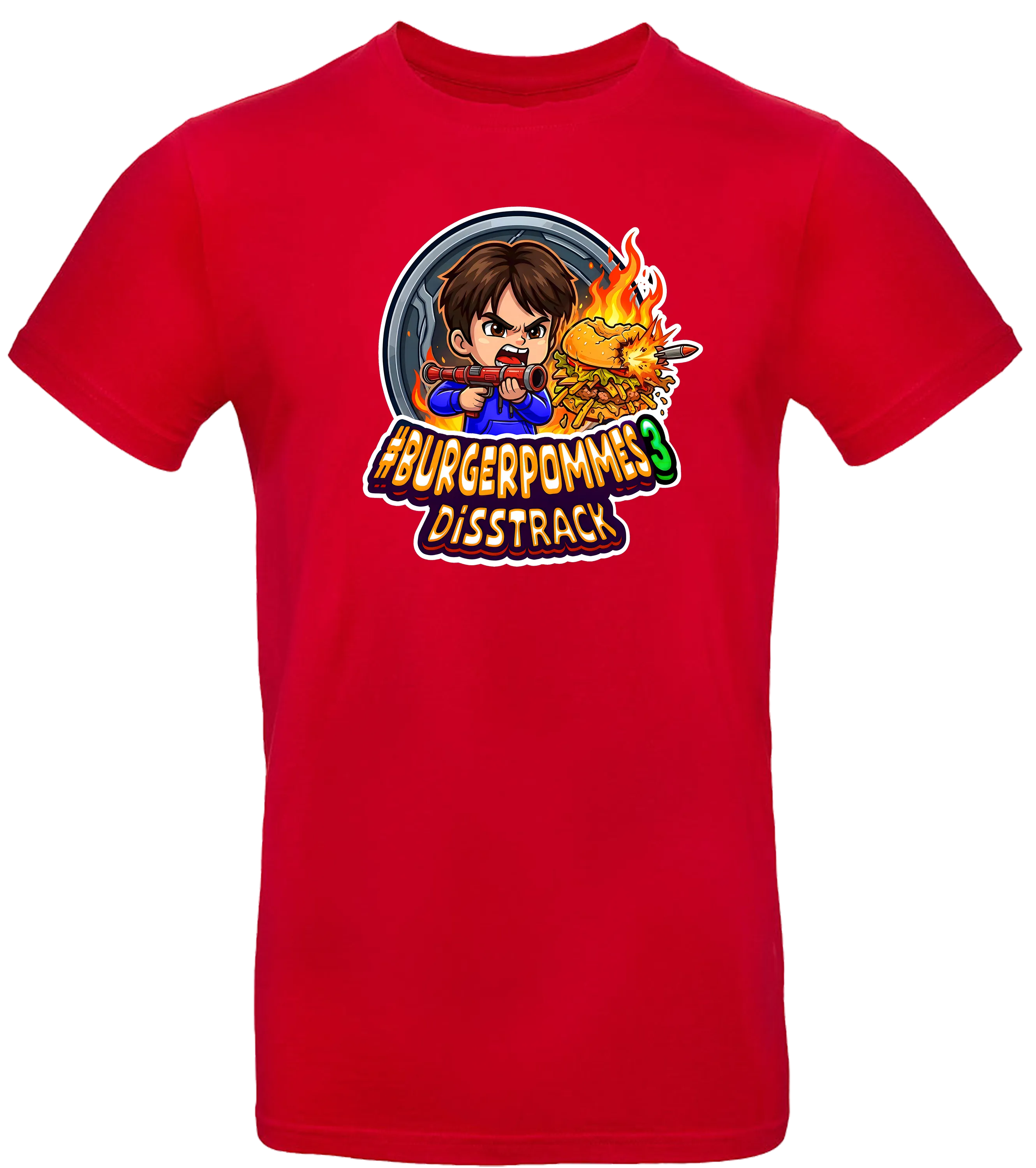 MarvinVlogt x Leontin - #BURGERPOMMES 3 Disstrack - T-Shirt, Turnbeutel & Autogrammkarte